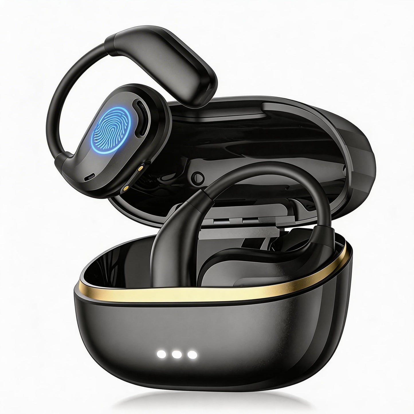 QYGCKJ NE18 AI Translation Earbuds Real Time, 135 Language Translator Earbuds, 3-in-1 Buletooth 6.0 Wireless Translating Device with 4 Mode, Translate Ear Buds for Travel Business Learning (Black)