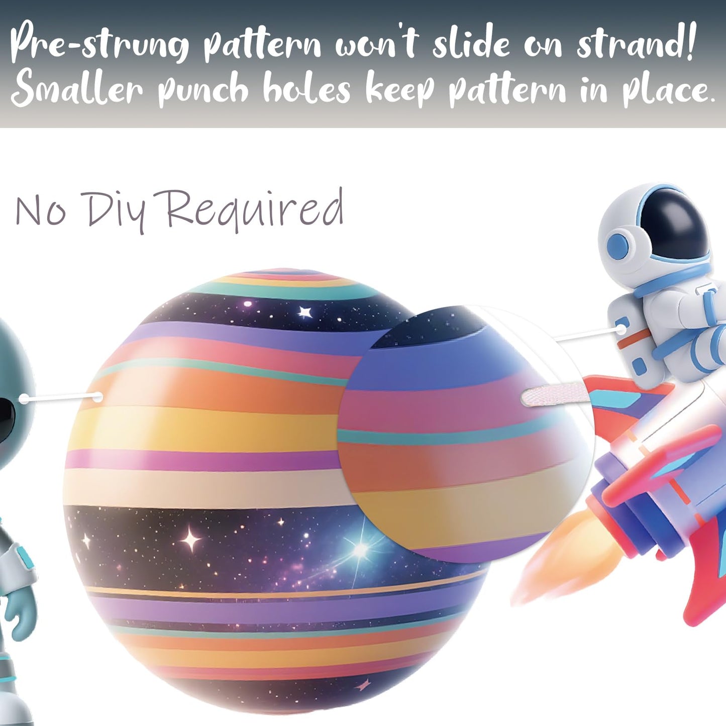 Outer Space Party Banners 3Pcs Happy Birthday Blue Astronaut Ship Garland Banners for Boy Girls Solar System Theme Baby Shower Birthday Party Supplies