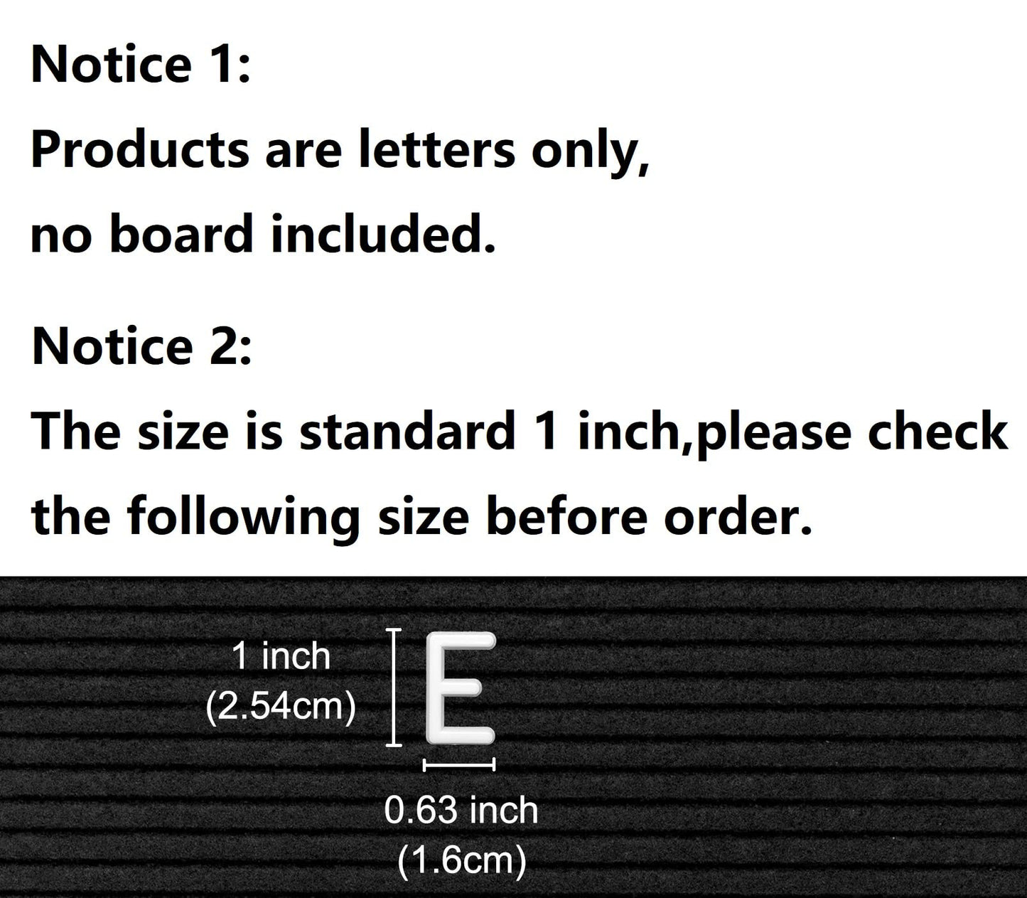 G GAMIT Felt Letter Board Letters Set - Pre-cut 378pcs Standard 1inch White Letters Only (No Board Included)