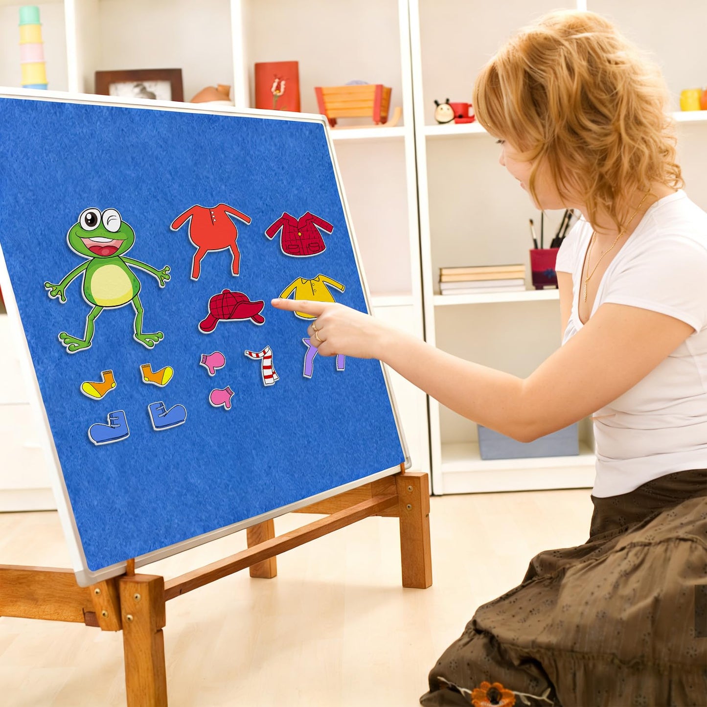 Ai fsem Froggy Gets Dressed Felt Board Story Sets Classroom Must Haves Flannel Board for The Classroom Speech Therapy Materials Teacher Play Set