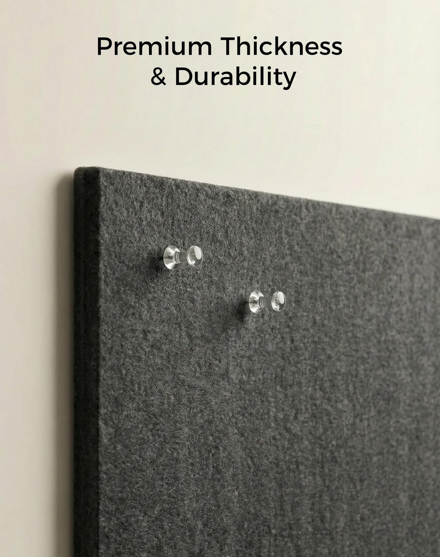 Aothia Felt Bulletin Board Tiles for Wall, 12 Pack Large 48" x 36", Felt Wall Tiles Cork Board Alternative, Adhesive Bulletin Board Tiles for Office, Classroom & Home, Charcoal Gray