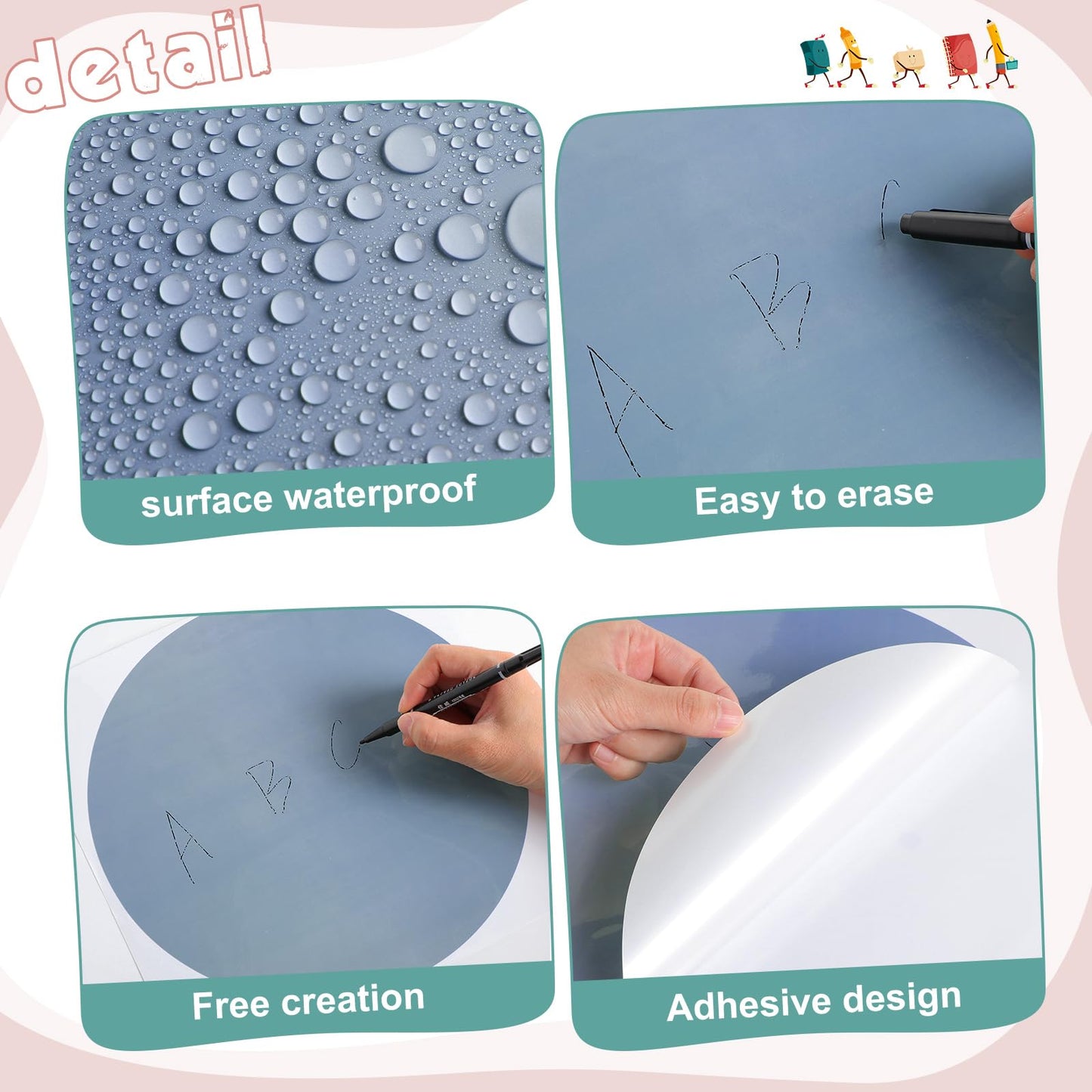 Lincia 24 Pack Colorful Dry Erase Dots Circles Spots for Classroom Table 10.5 Inch Removable Vinyl Desktop Stickers Spots Wall Decals for 100th Day of School Teacher Students Home (Fresh Colors)