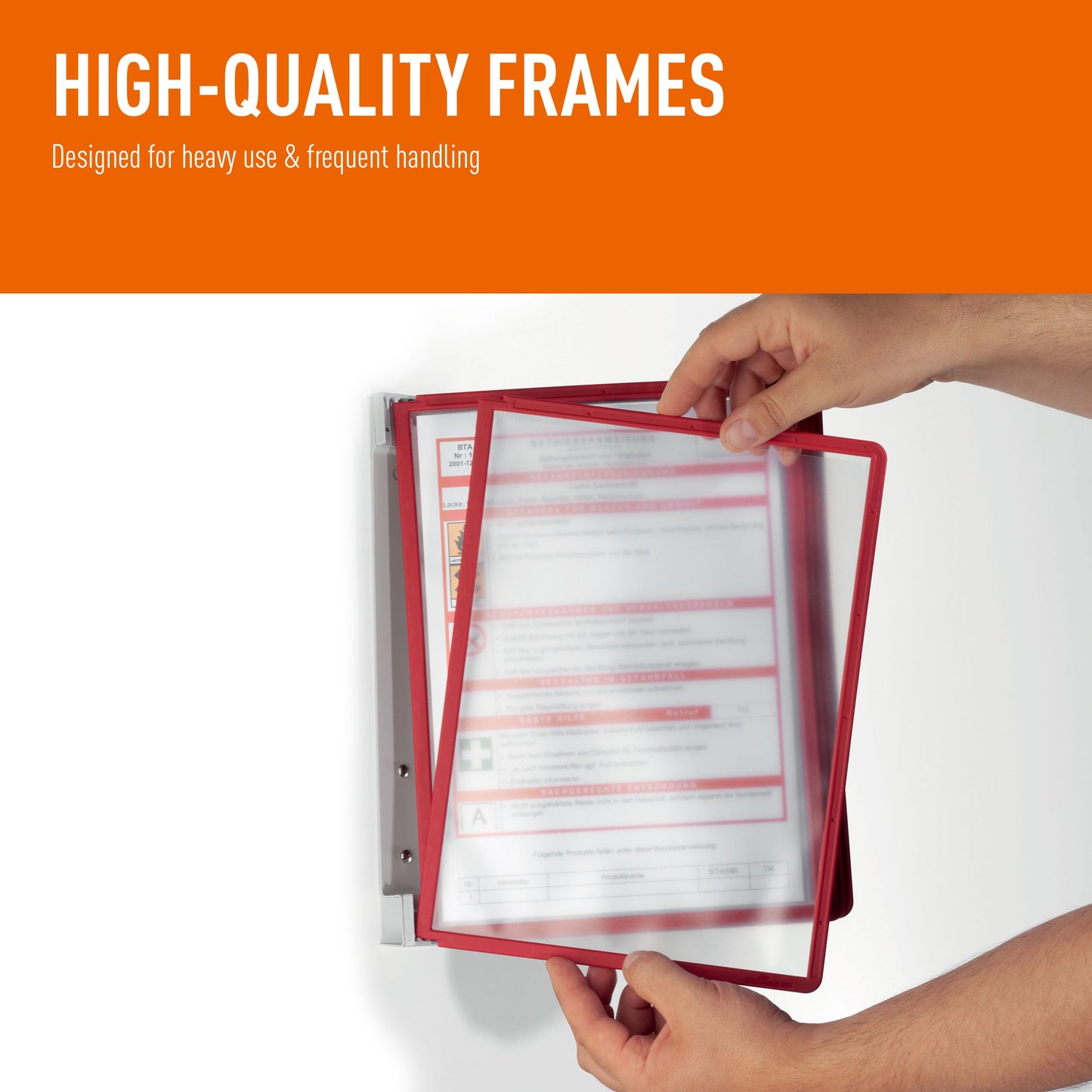 Durable Vario Wall Reference System, 5 Panels, Letter, Asst. Borders And Panels
