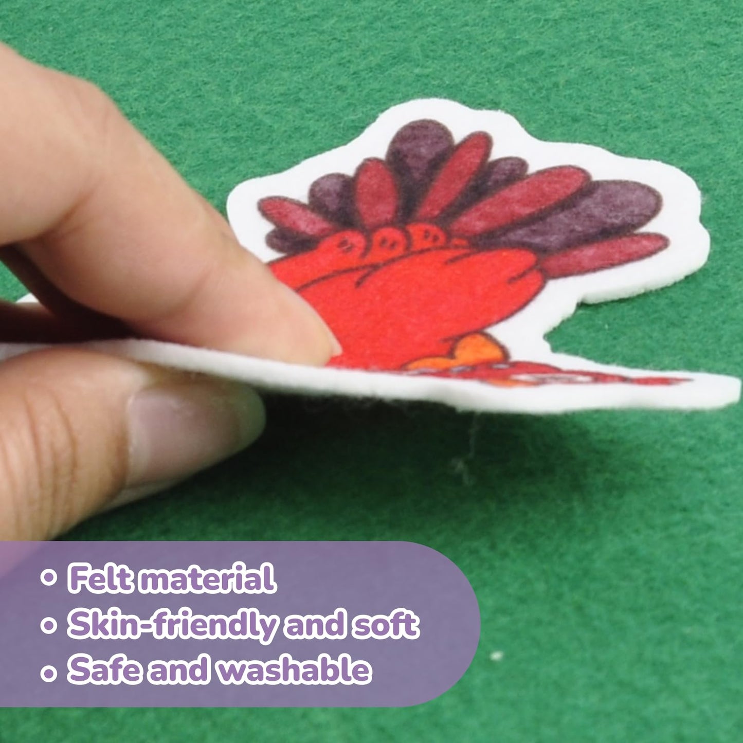 CHEFAN Felt Board for Toddlers,4 Sets Flannel Board Stories for Preschool Activity,Little Red Hen,The Ant and The Grasshopper,The Goose that Laid The Golden Egg and The Emperor's New Clothes