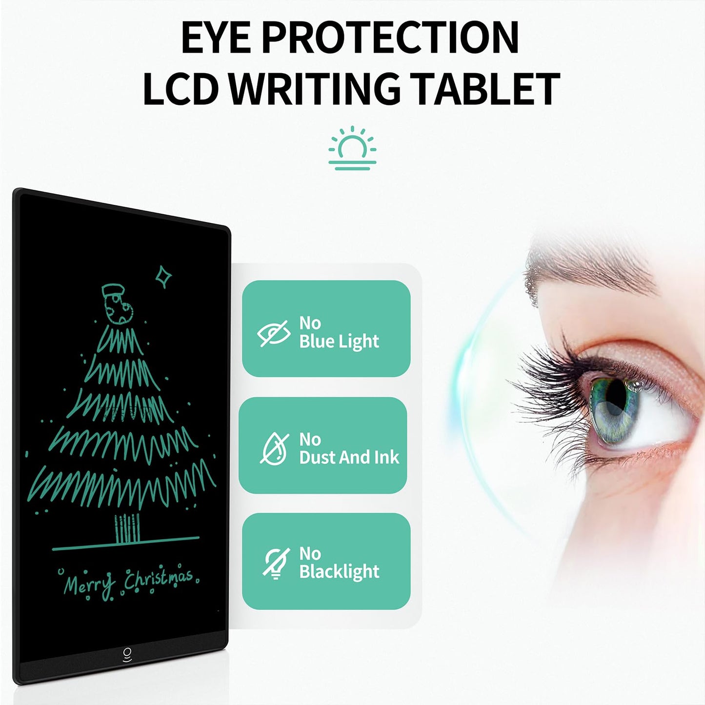 LCD Writing Tablet for Adults: 9.5 inch Full Screen Reusable Erasable with Leather Case