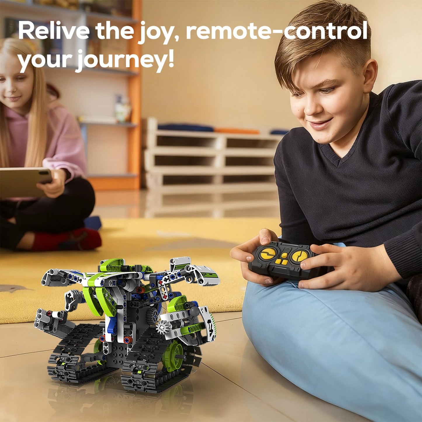 Ansnibe Robot Building Kit with APP/Remote Control STEM Gifts for Boys Age 6-16,Technic Coding Robotic Toys for Kids Birthday, Buildable 5in1 Models with 337+ Pieces