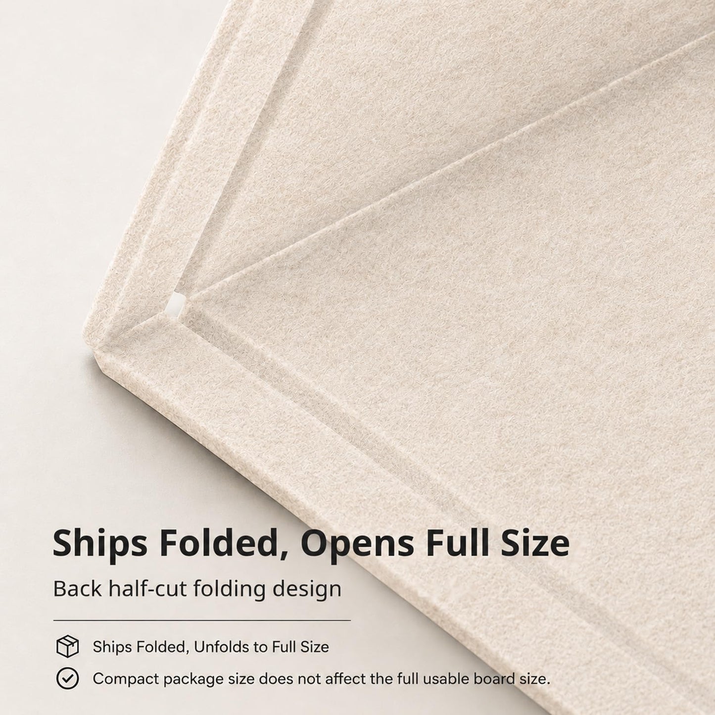 Baysola Beige Felt Bulletin Board for Wall 24 x 18 Inch Frameless