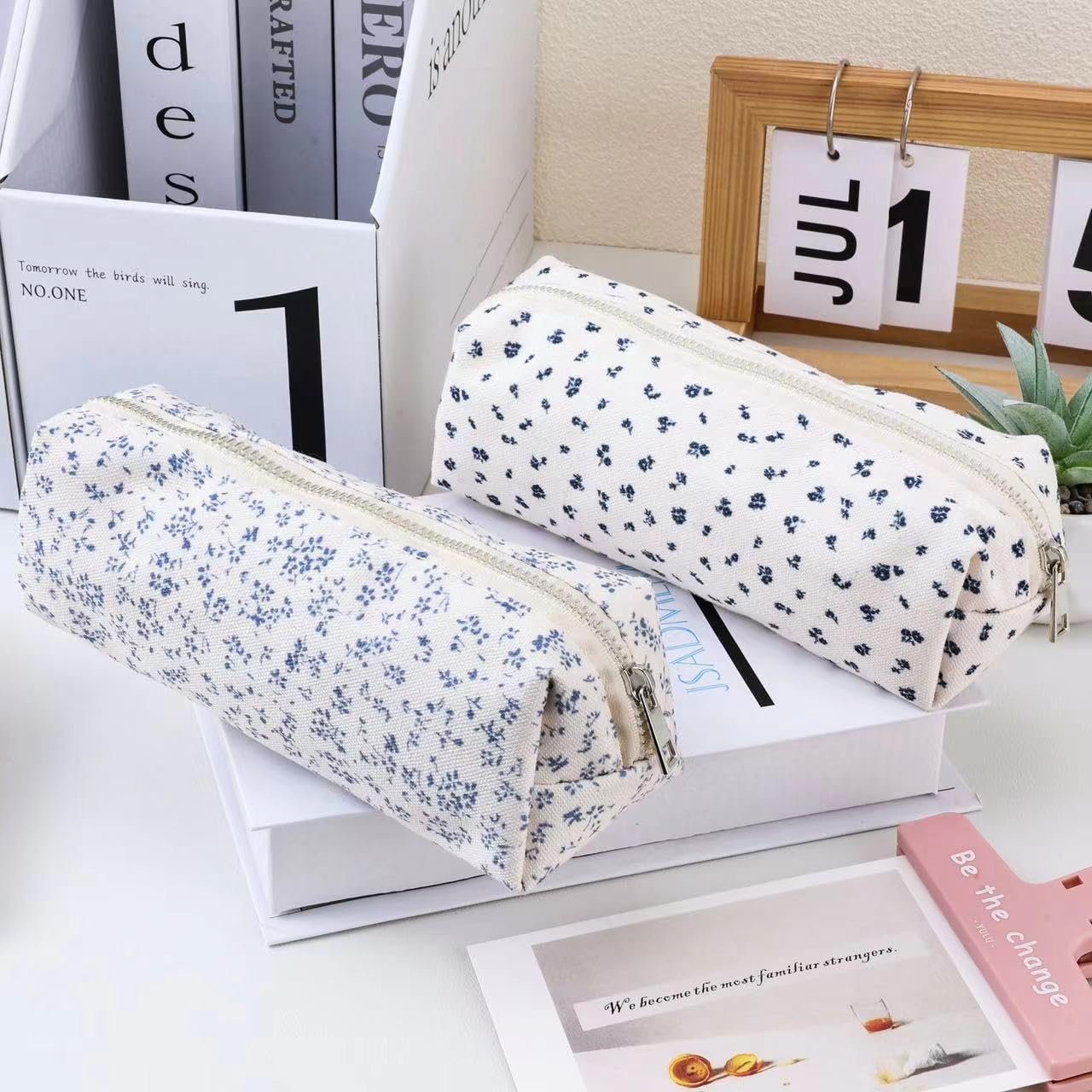 OZAOZ Cute Pencil Case Aesthetic Student Pencil Pouch Coin Pen Pouch Cosmetic Bag Office Stationery Organizer For Kids Teen School (Z-Violet)