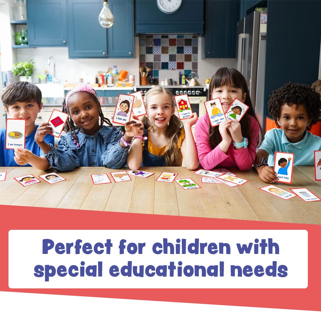 Amonev Special Needs My Communication Cards for Special Ed, Speech Delay Non Verbal Children and Adults with Autism 27 Flashcards for Visual aid or cue Cards