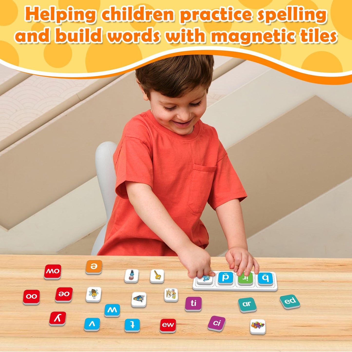 Aizweb Phonics Magnetic Letters Tiles,Hooked on Phonics Alphabet Letter Sound,Learn to Read Spelling Phonemic Awareness Speech Therapy Reading Manipulative,Preschool Pre k Classroom Materials