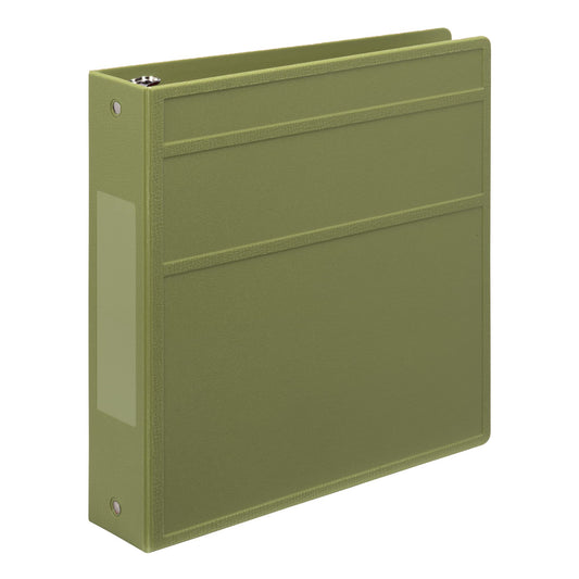 Carstens 2-Inch Heavy Duty 3-Ring Binder - Side Opening, Sage, Durable Plastic, Precision No-Gap Rings, Waterproof Covers, No Pockets, Holds 300 Letter-Sized Sheets, BPA-Free, Made in USA (5826-3R)