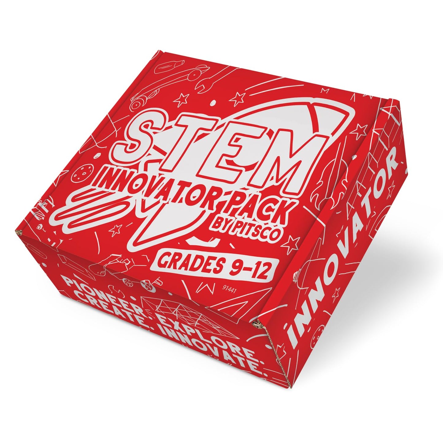 Pitsco Education STEM Innovator Pack, 4-in-1 Kits for Kids Ages 15 and up, DIY Projects, Educational Construction