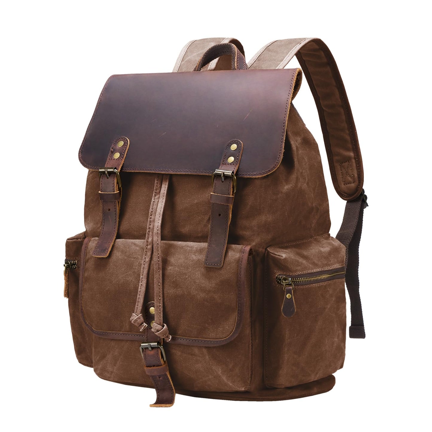 NEHOR Vintage Waxed Canvas Backpack Casual