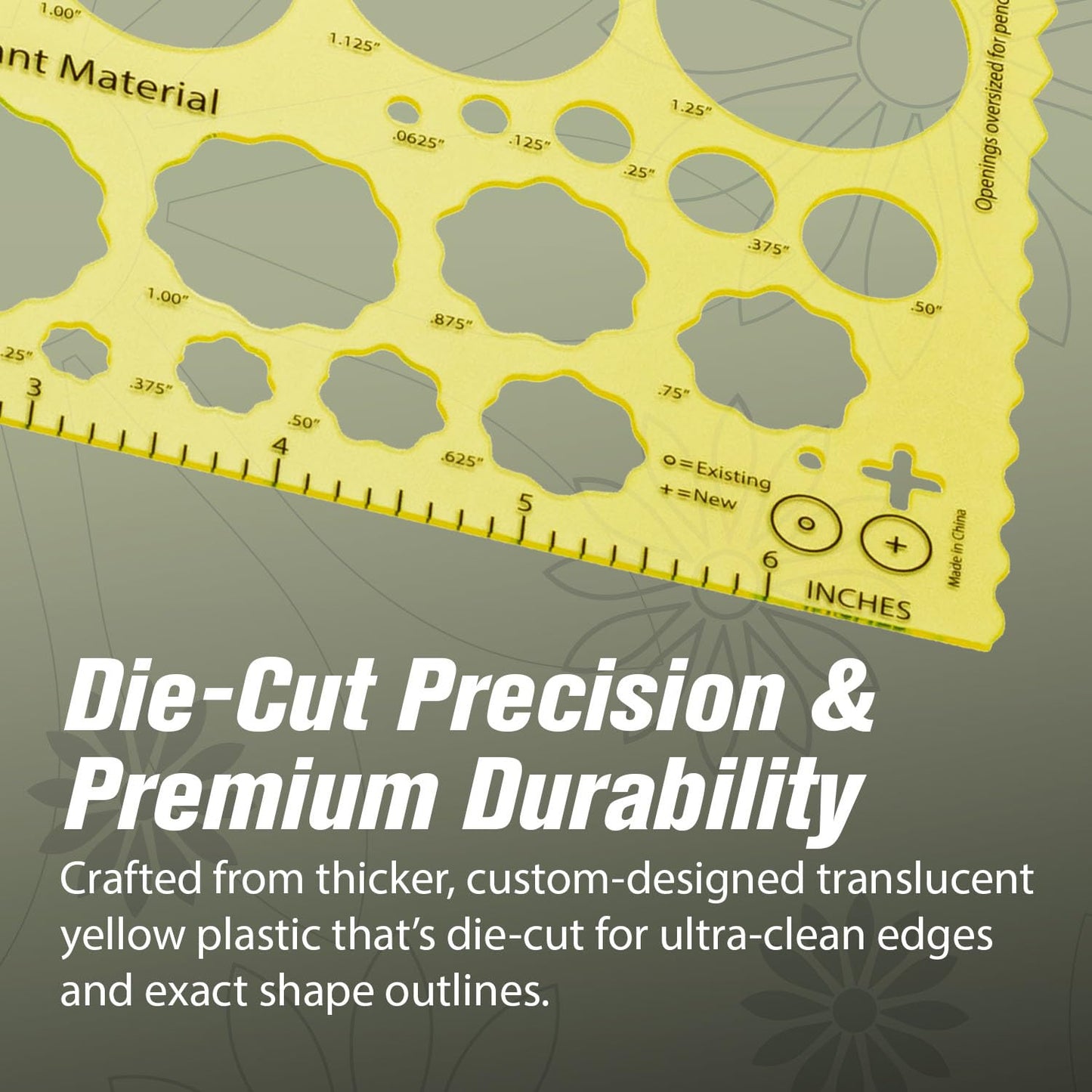 Garden Tutor Multiscale Garden & Landscape Design Templates 2 Precision-Cut Translucent Yellow Architectural & Drafting Tools for Garden, Yard & Landscape Design