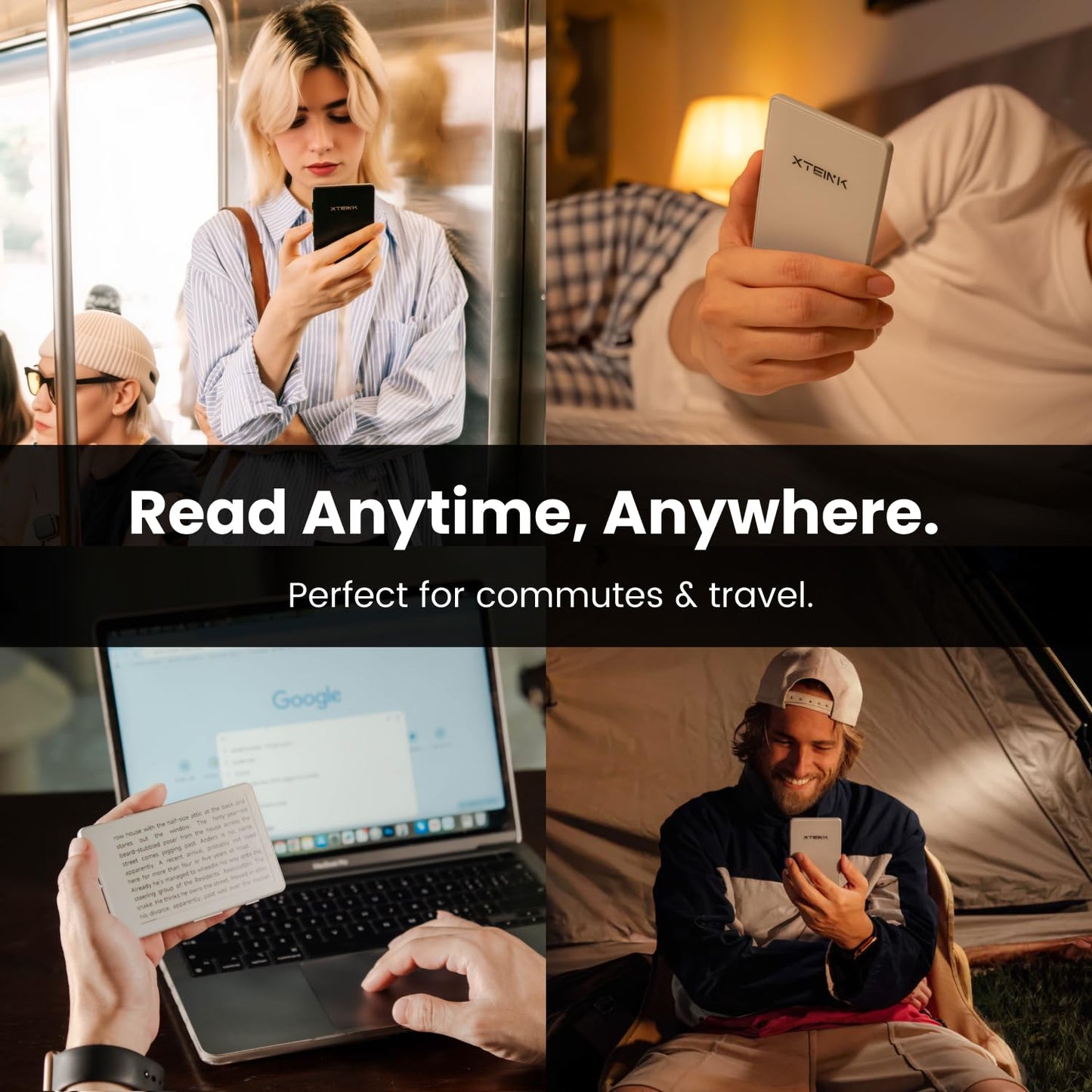 XTEINK X4 E-Book Reader (Developer Edition), 4.3" Pocket E-Ink eReader, Physical Page-Turn Buttons, Ultra-Thin 0.23" & 2.72 oz, Magnetic-Ready Design, Distraction-Free Reading, 16GB, Mist Gray