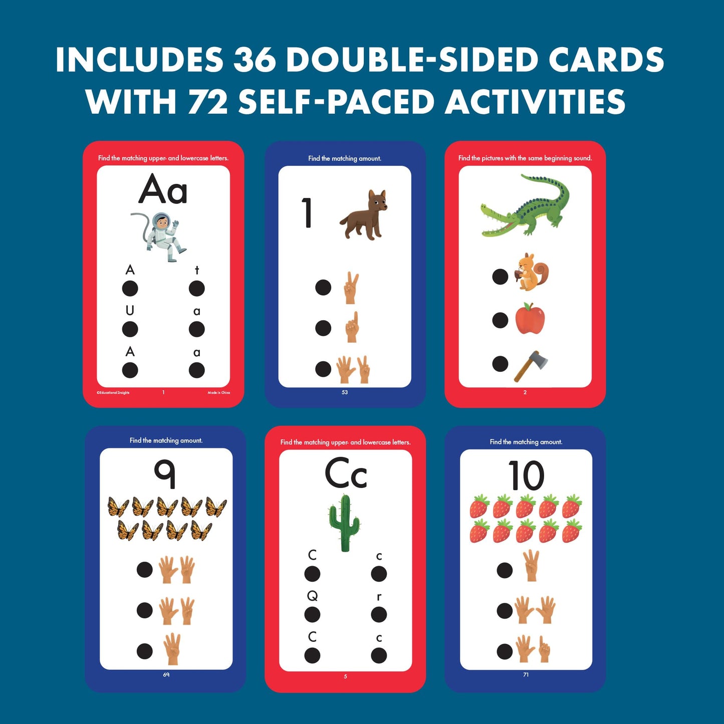 Educational Insights Hot Dots Preschool Prep Set – Toddler ABC Flash Cards with Interactive Pen, Preschool Learning Activities, Reading & Math Workbooks, Learn to Read for Kids ages 4+