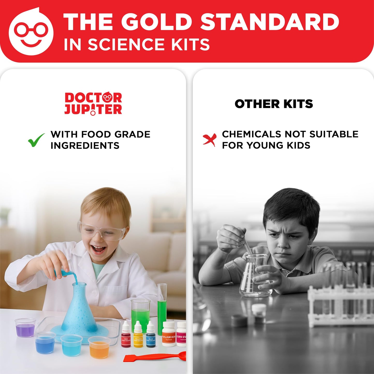 Doctor Jupiter My First Science Kit for Kids Ages 4-5-6-7-8 | Birthday Gift Ideas for 4+ Year Old Boys & Girls | Toy Stem Kit with 100+ Experiments | Learning & Educational Projects