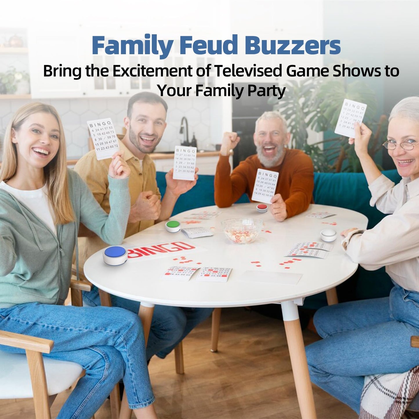 SavvyMate Game Buzzer System with Display, 8 Player Quiz Buzzers, Buzzers for Trivia Games, Game Show Buzzers, Voice Prompt Trivia Buzzer System for Classroom, Family Parties/Group Game Activities
