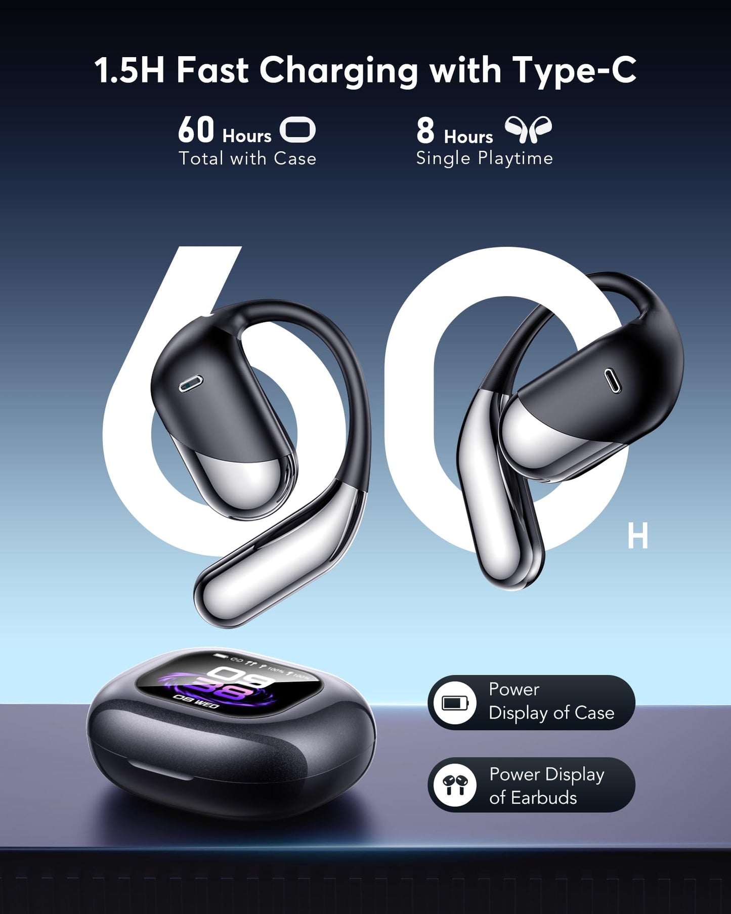 AI Translation Earbuds 198 Languages Real-Time 2-Way Voice Translator Earphones, Bluetooth 6.1 OWS Open-Ear Comfort, Hi-Fi Music & Call, Smart Touch+App, Gift for Travel Business Language Learning