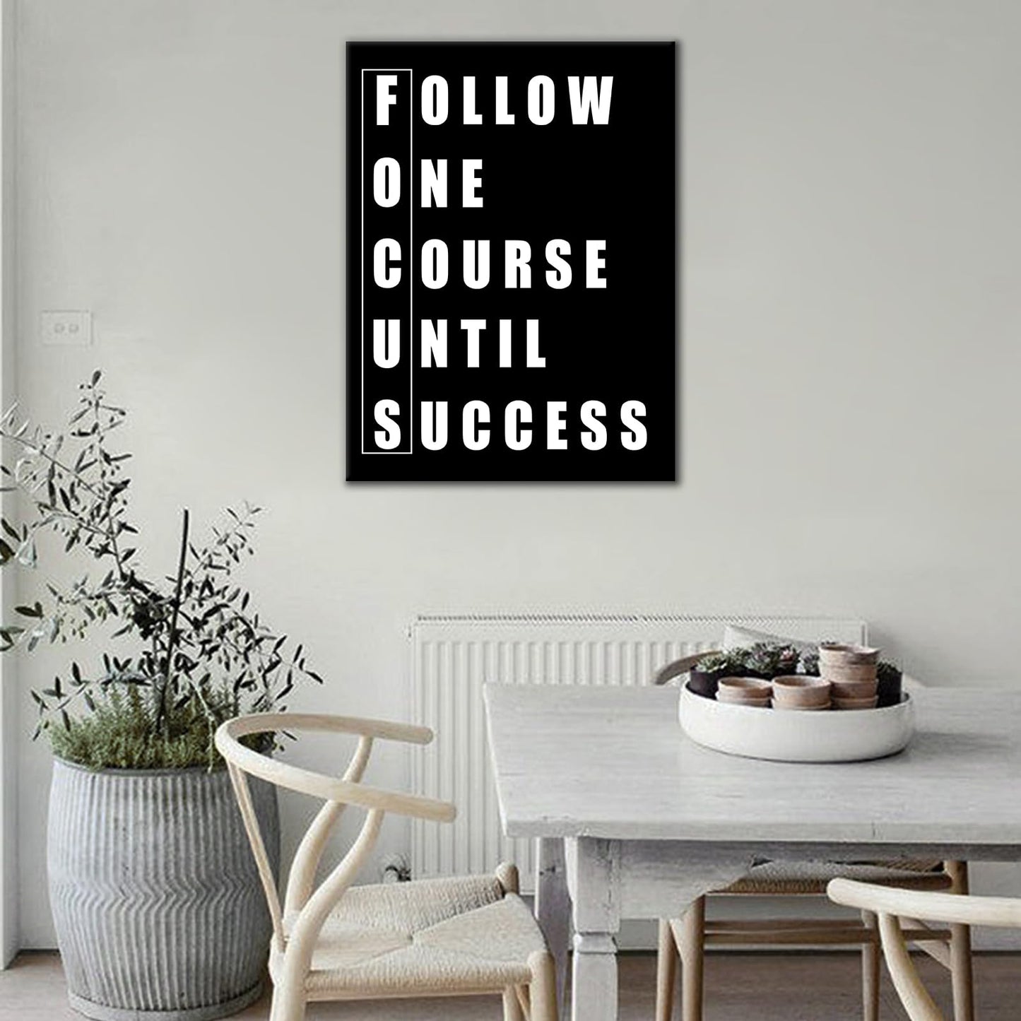Inspirational Canvas Wall Art Motivational Poster Print for Home Positive Quotes Wall Decor Modern Inspiring Picture Painting Artwork for Bedroom Gym Office Stretched and Framed [18''W x 24''H]