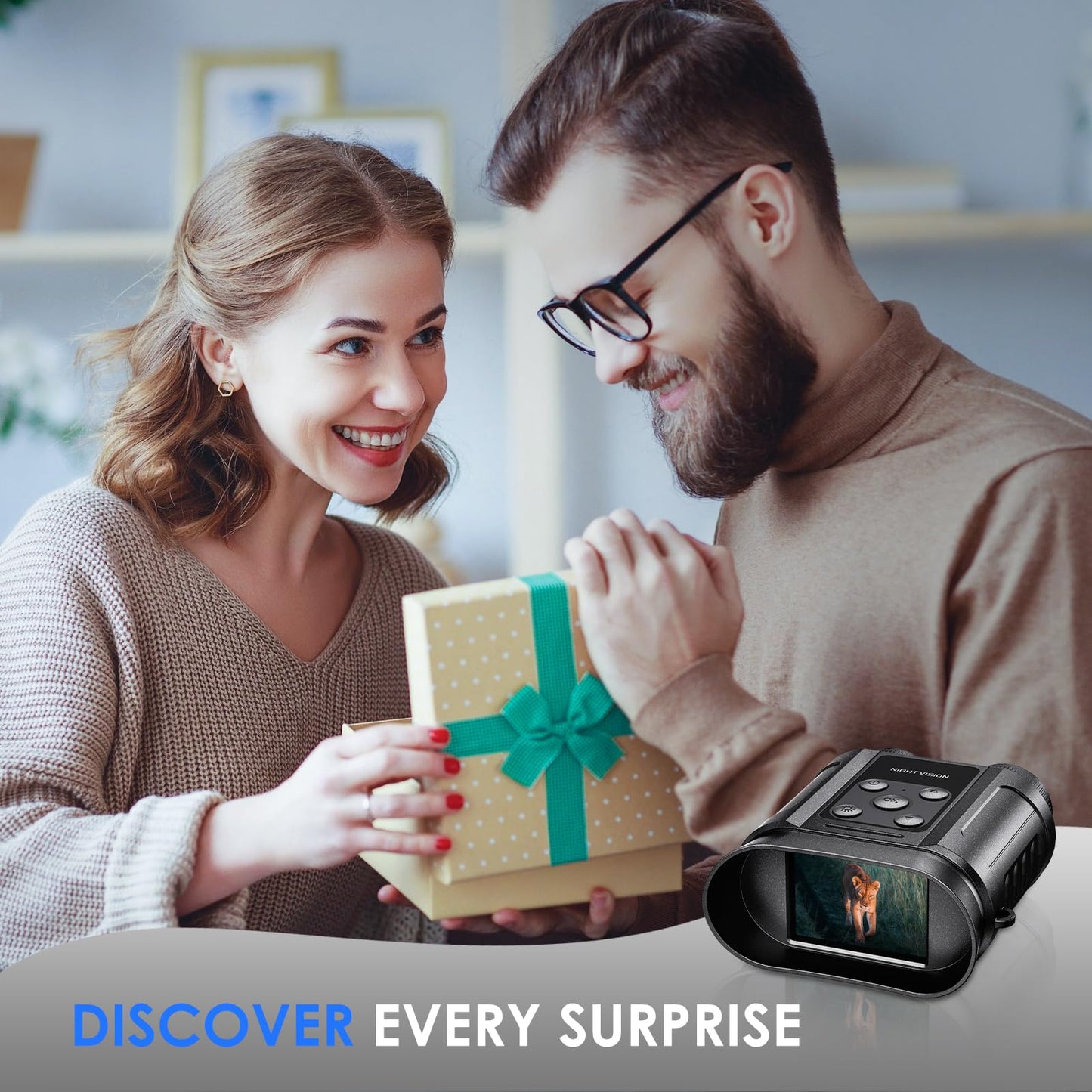 Gifts for Men and Teen Boys,Night Vision Goggles,Night Vision Binoculars,32GB Card Included, Photo/Video Capture,Outdoor Tools for Education, Wildlife Watching,Birthday Gifts for Boy,Men,Gift for Dad
