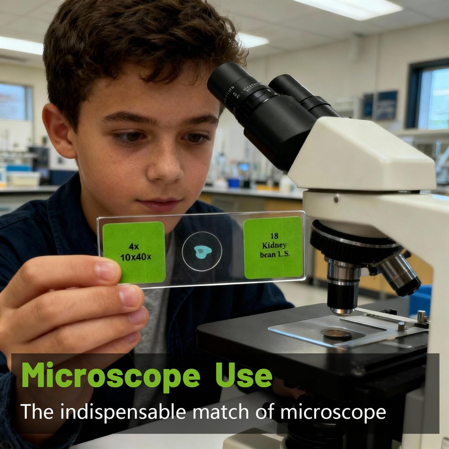 Microscope Slides with Specimens, 120 Lab-Grade Prepared Microscope Slides, Animal/Plant/Microbe/Tissue Samples, STEM Biology Kit for Homeschool, Classroom Labs & Science Education