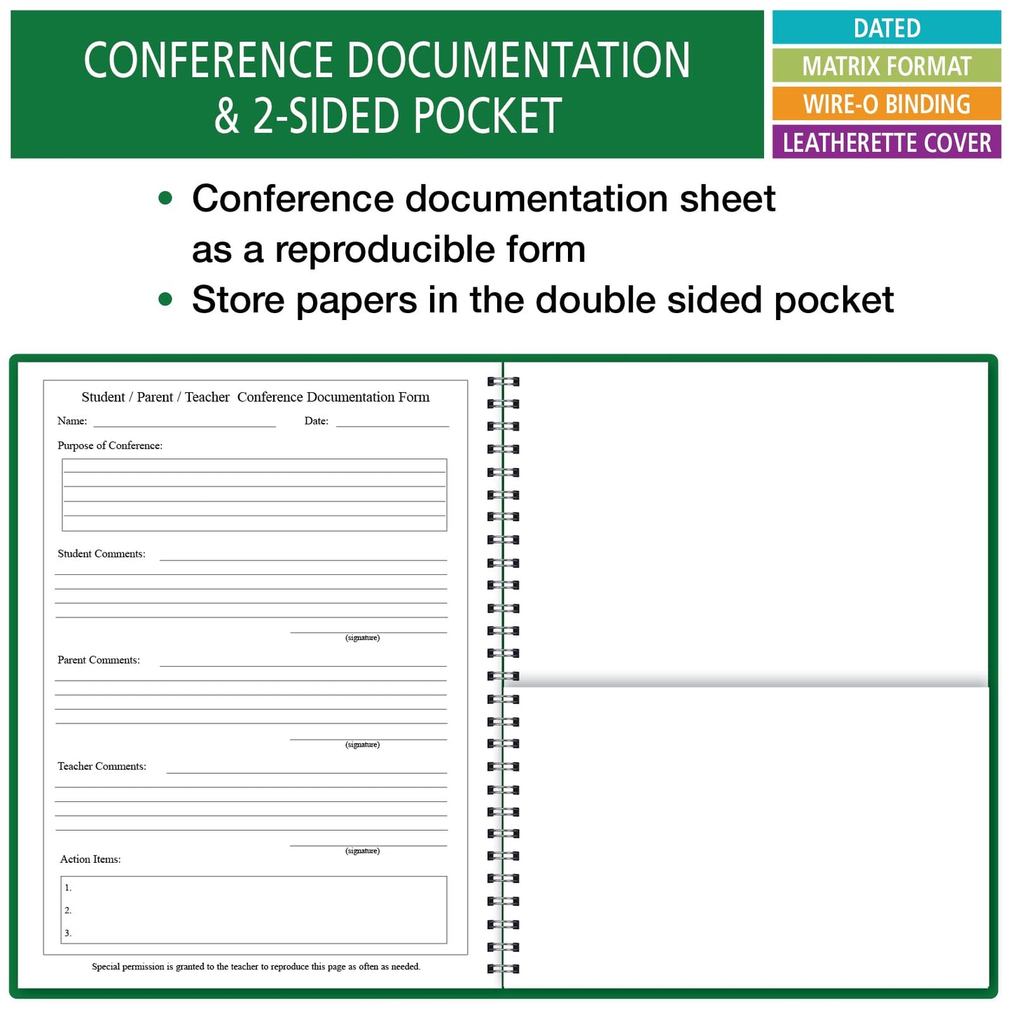Elan Publishing Company Dated Teacher Lesson Plan 7 Period: Days Horizontally Across The Top Dated for 2026-2027 Academic Year (Green)