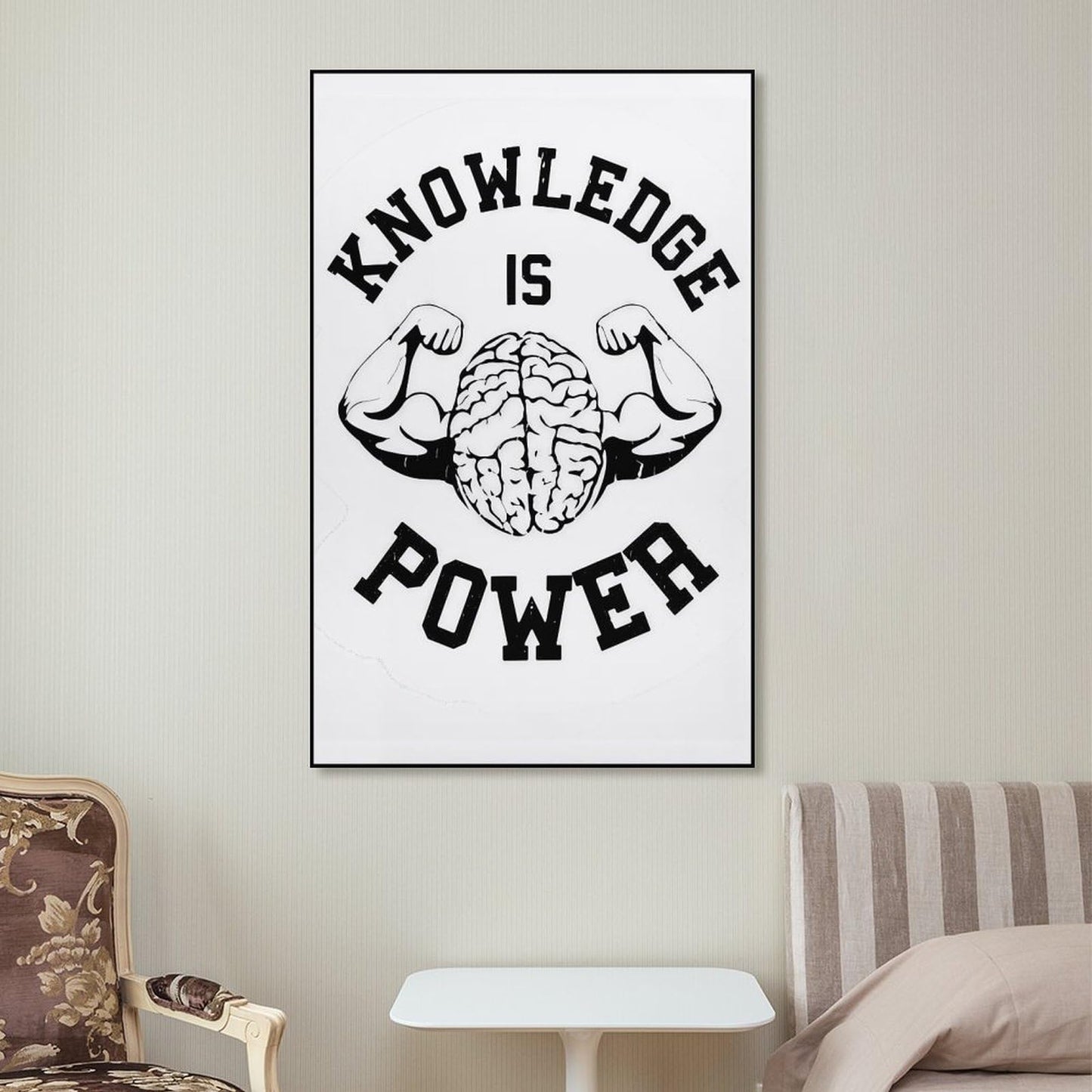 JHXNJDPOST Inspirational Poster Knowledge Is Power Educational Canvas Wall Art Aesthetic Decorative Painting Living Room Classroomstyle-11 12x18inch(30x45cm)