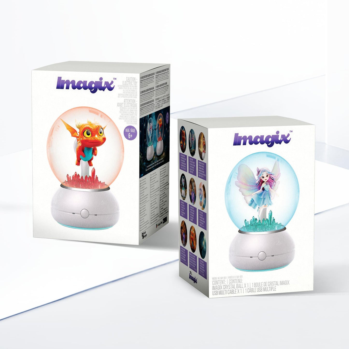 Imagix Crystal Ball – AI-Powered Interactive Hologram Companion for Kids Ages 5+ | Talking 3D Fairy & Dragon Toy with Stories, Games, Learning Help & Voice Interaction