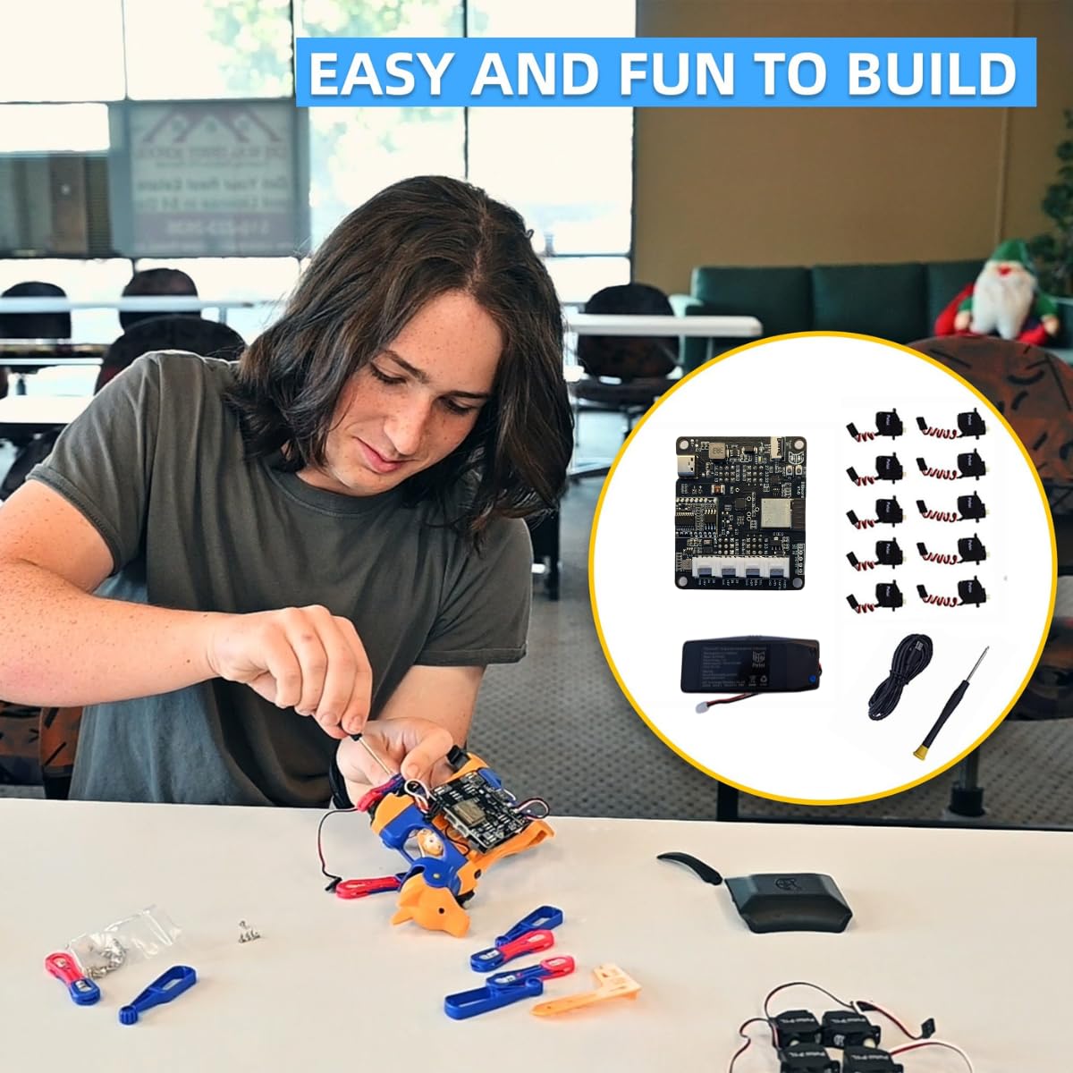 Petoi Programmable Robot Dog Bittle X V2 Alloy Servo (Construction) | Coding Smart Robot Dog Kit, Voice Controlled, Quadruped Interactive Robot for Kids, Open Source, STEM & Robotics Education