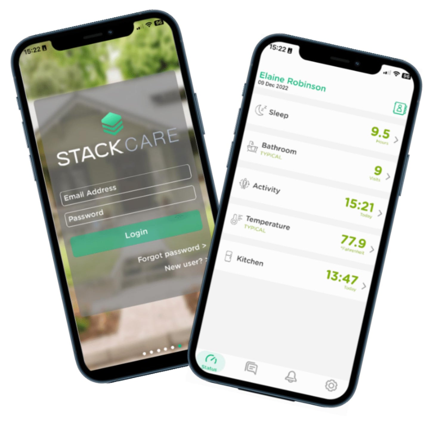 StackCare by Connected Caregiver Medical Alert System, Fall Detection for Seniors, WiFi in Home Passive Monitoring Safety with no Cameras, Emergency Call Button, Virtual Caregiver, Call to Activate