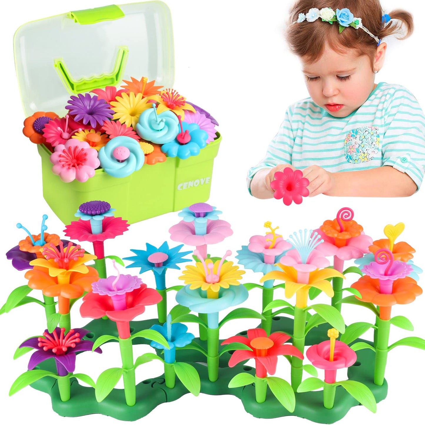 CENOVE Birthday Toys Gifts for 3 4 5 6 Years Old Boys Girls,Upgrade DIY Building Blocks Stacking,STEM Educational Kids Toys Preschool Kindergarten Arts and Crafts Toy