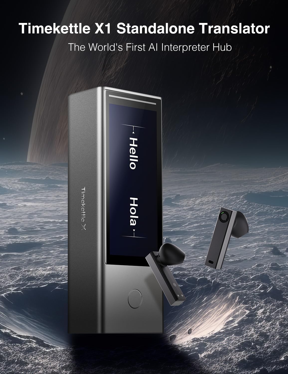 Timekettle X1 AI Interpreter Hub — 40-Language, Two-Way Translation Device for up to 50 Users. Perfect for Business, K-12 Education, and Real-time multilingual speeches