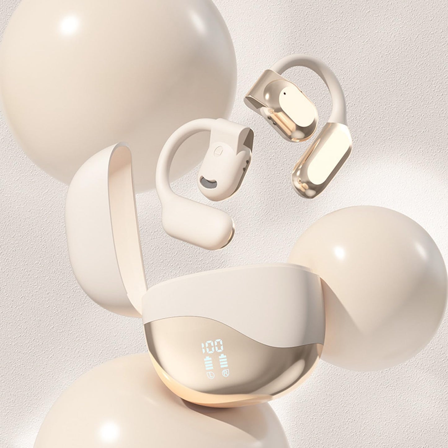 Wireless Earbuds for Real Time Translation 144 Languages, AI Translator Earbuds with App, Bluetooth Headset for Travel, Business Meeting and Language Learning