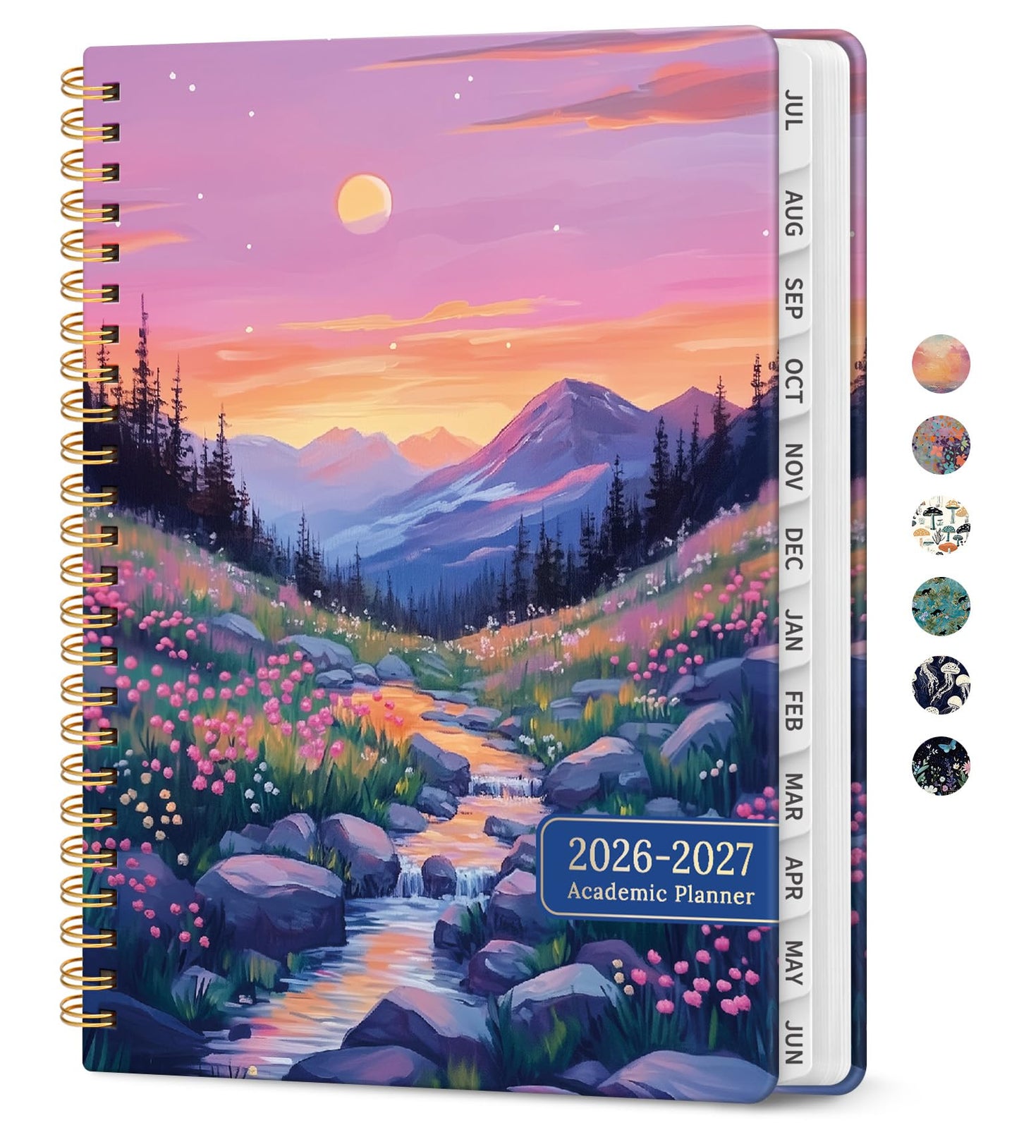 Planner 2026-2027, Academic Year Weekly and Monthly Calender Planner, from Jul 2026 - Jun 2027, Spiral Bound School Planning Book, Perfect for Teacher, Student, Women & Men, A4 (8.5" x 11"), Alpine Twilight