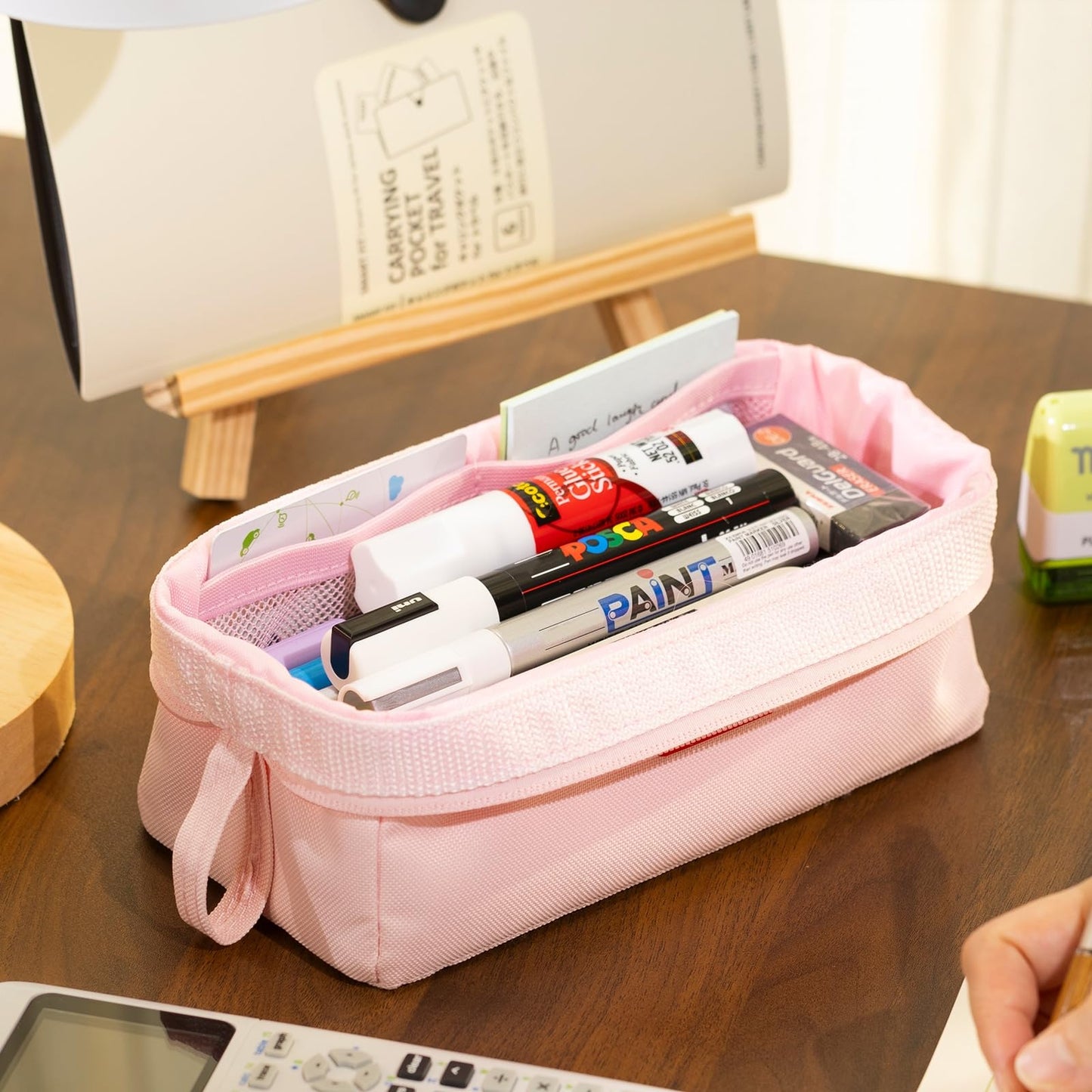 CICIMELON Pencil Case Large Capacity Pen Pouch Multifunctional Pencil Bag for School Students Teen Girls Office Women Adult (Light Pink)