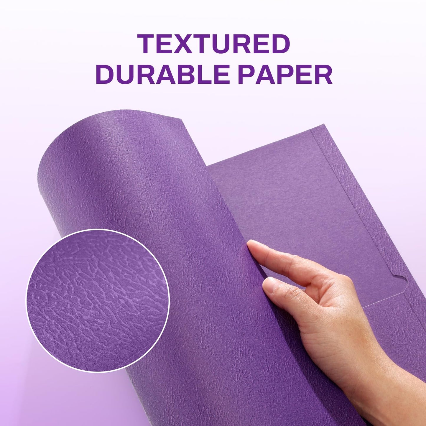 SUNEE 2 Pocket Folders with Prongs (25 Pack, Purple), Paper Folders with 2 Pockets and 3 Prongs Fit Letter Size Paper, Folders with Prongs for School Office Home Business