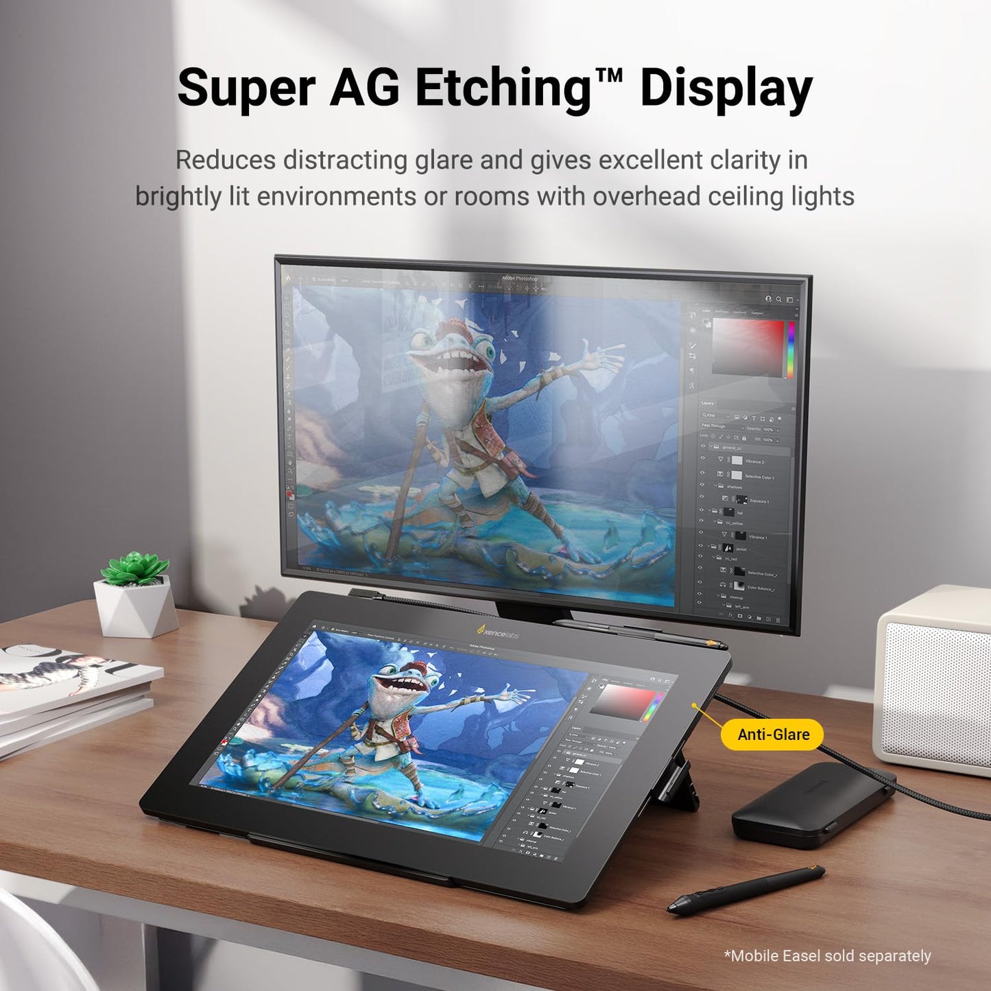XENCELABS Pen Display 16 Lite, 4K OLED Drawing Tablet with Screen, Portable Graphic Drawing Display with 2 Battery-Free Pens for Windows/macOS/Linux