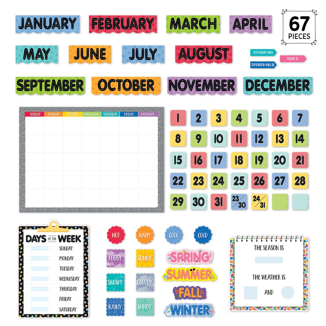 CTP Core Decor Pattern Play Calendar Set Bulletin Board Set Classroom Decorations (Creative Teaching Press 11112)