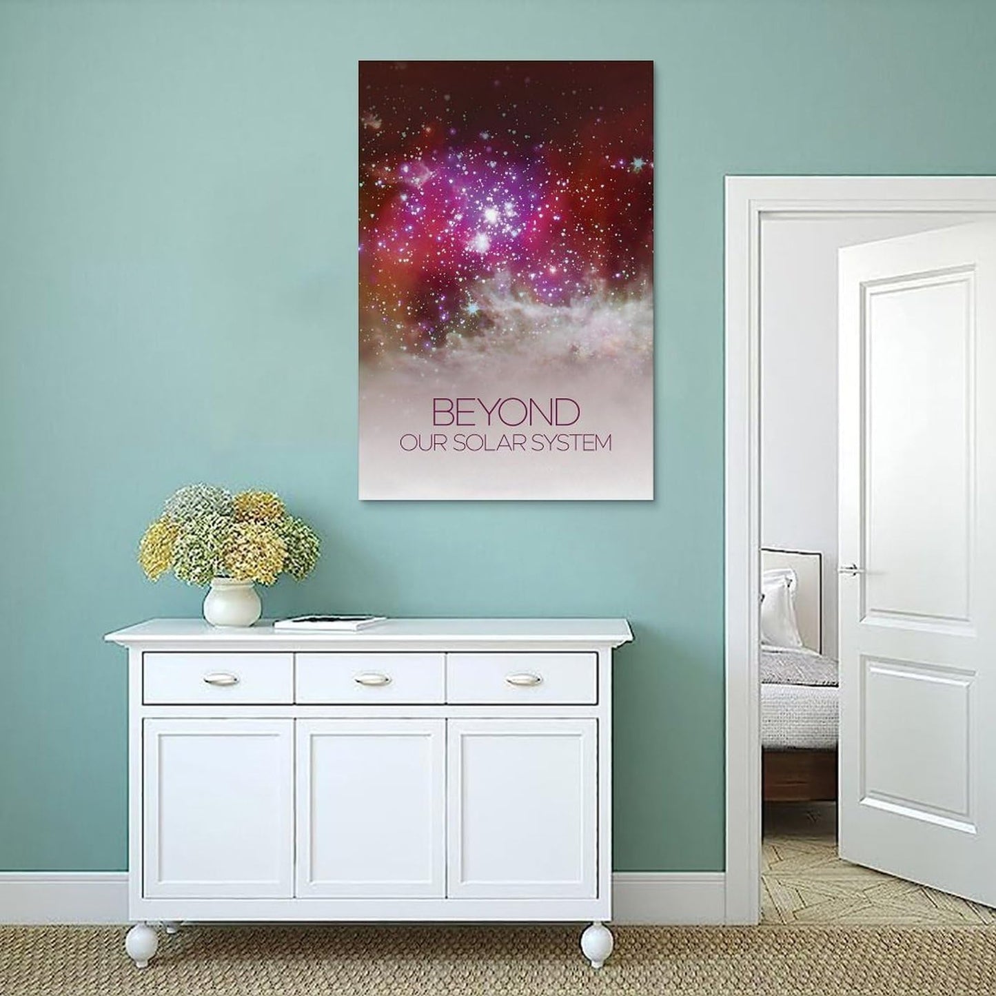 XIAOLOUTINYU Nebula Canvas Wall Art 16x24 Inch Unframed – Deep Space Galaxy Rolled Poster, Astronomy Print for Classroom, Kids Room STEM Decor, Space Science Gift for Students & Teachers