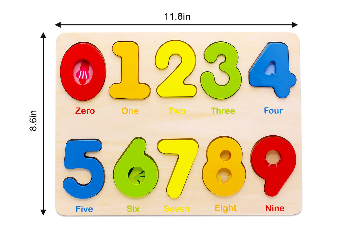 Aile Wooden Preschool Learning Number Puzzles Toys for Kids Age 2-4， Educational Toys.