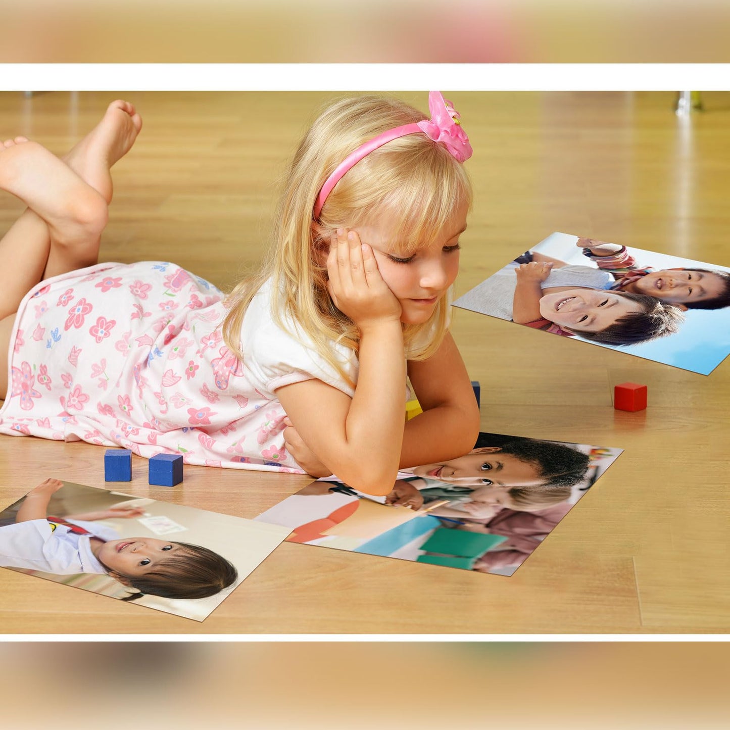 Motiskyy 12 Pcs Diversity Posters for Classroom Preschool Educational Learning Real Pictures for Daycare Home Multicultural Awareness(Kids Image Poster Style)