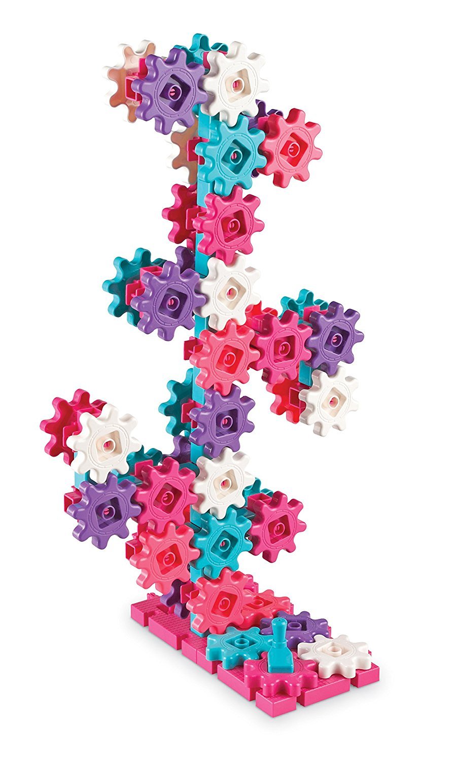 Learning Resources Gears! Gears! Gears! Deluxe Building Set Pink - Toddler Building Toys, STEM Activities, Fine Motor Skills, Critical Thinking, Birthday Gift Idea for Girls and Boys