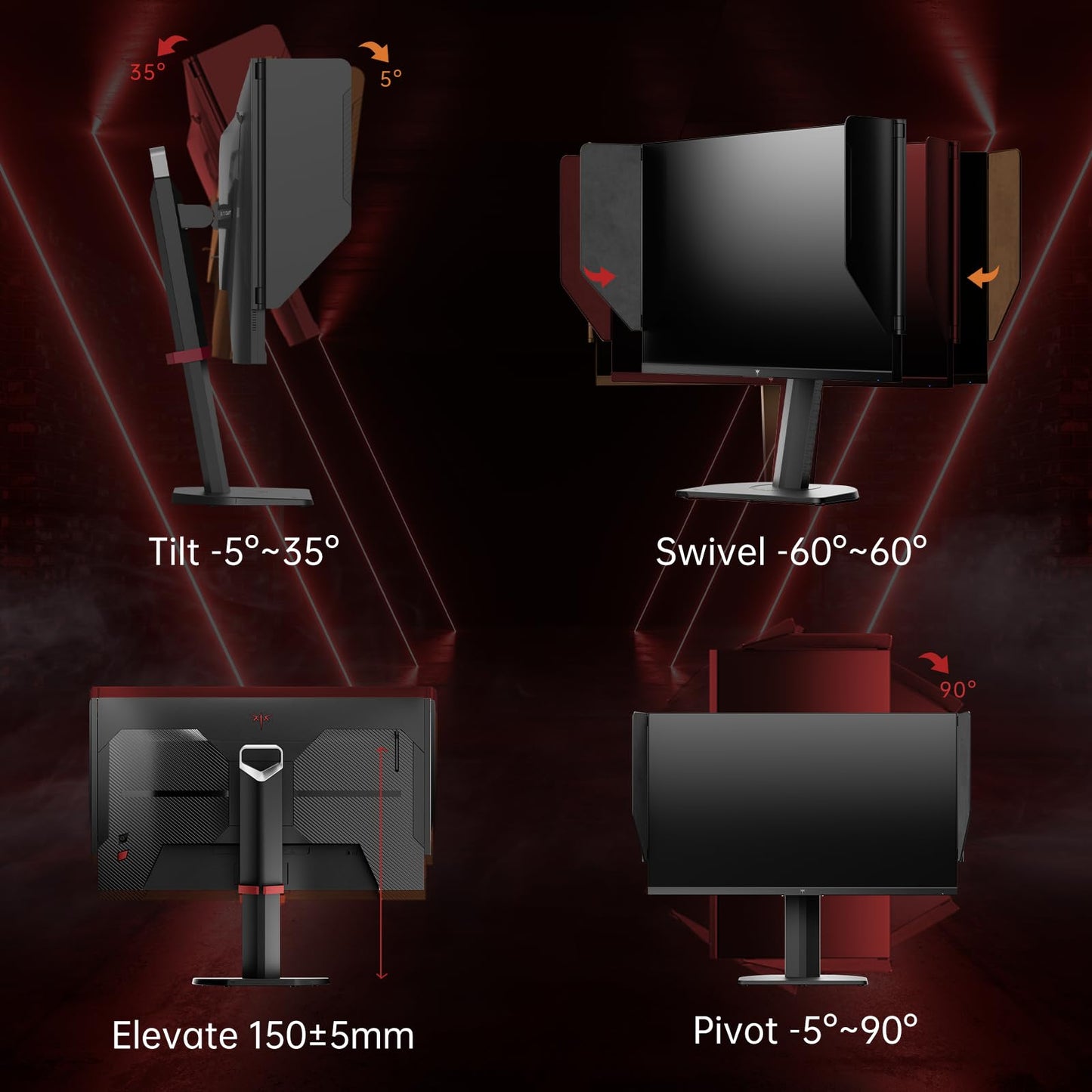KTC 27 Inch Gaming Monitor 27M1, 1440p 200Hz Computer Monitor with Built-in Sperkers, Up to 210Hz, 2K QHD Fast IPS, Adaptive Sync, 130% sRGB, ΔE＜2, Height Adjustable Monitors with Shielding Hood