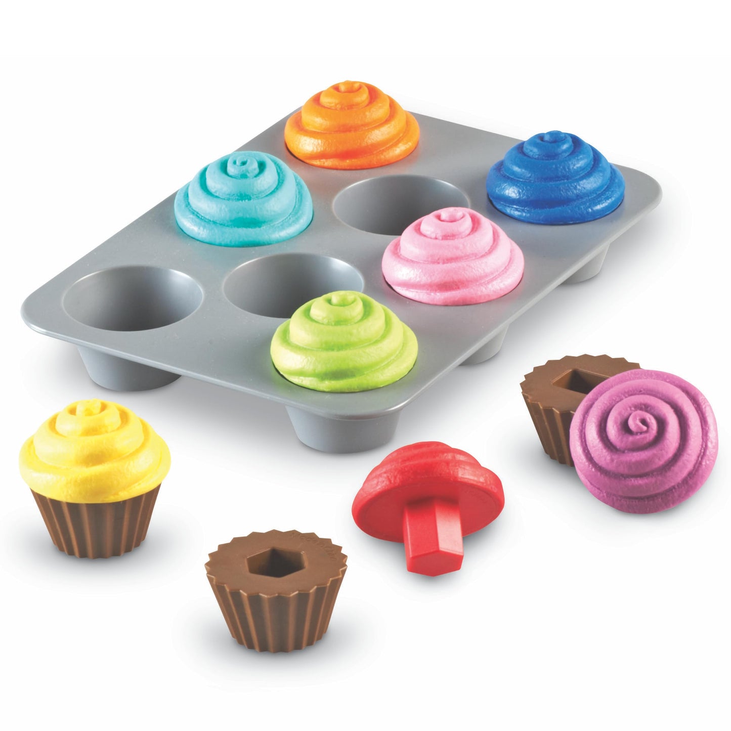 Learning Resources Smart Snacks Shape Sorting Cupcakes - Toddler Girl and Boys Toys, Play Food, Toy Kitchen Accesories, Fine Motor Skills, Preschool Montessori, Shape Sorter, Kids Birthday