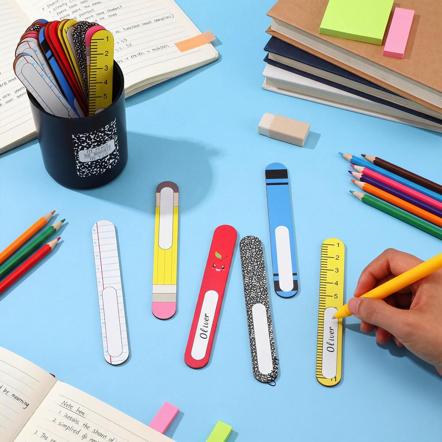 Ireer 122 Pcs Back to School Flip Name Sticks with Box and Sticker for Classroom Talking Flip Sticks Teacher Student Management Grouping Counting Tool Classroom Education Supplies (Combination)