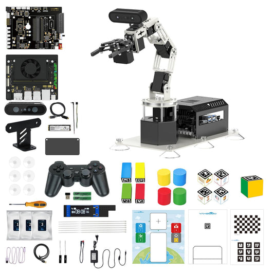 Yahboom ROS2 Robot Car Ackerman Steering Chassis,AI Visual Recognition Embodied Intelligence AI for Jetson Nano B01 4GB,AI Voice Interaction(Superior Ver with Nano-4GB)