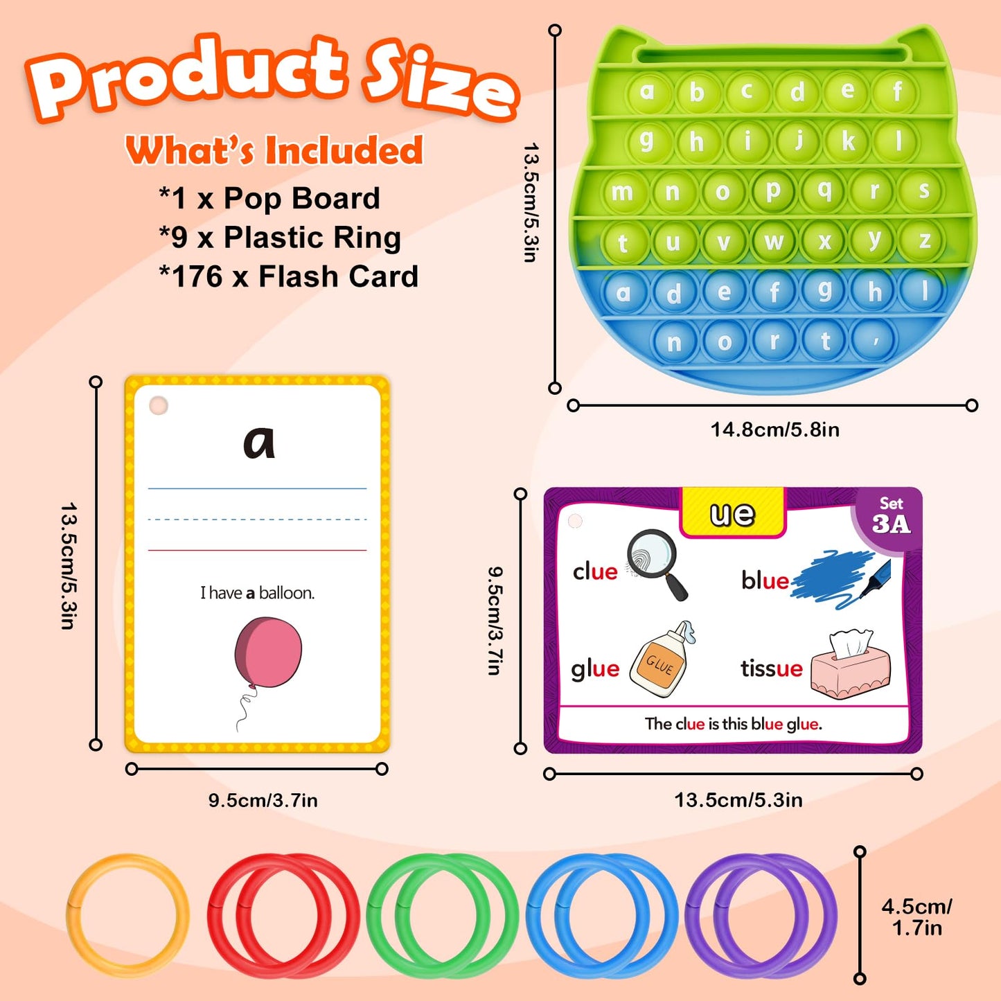 Aizweb Sight Words Flash Cards, Phonics Games Learn to Read Spelling Reading Learning Games, Dolch Site Words Digraphs CVC Blends Long Vowel Sounds for Pre-k Kindergarten 1st 2nd 3rd Speech Therapy