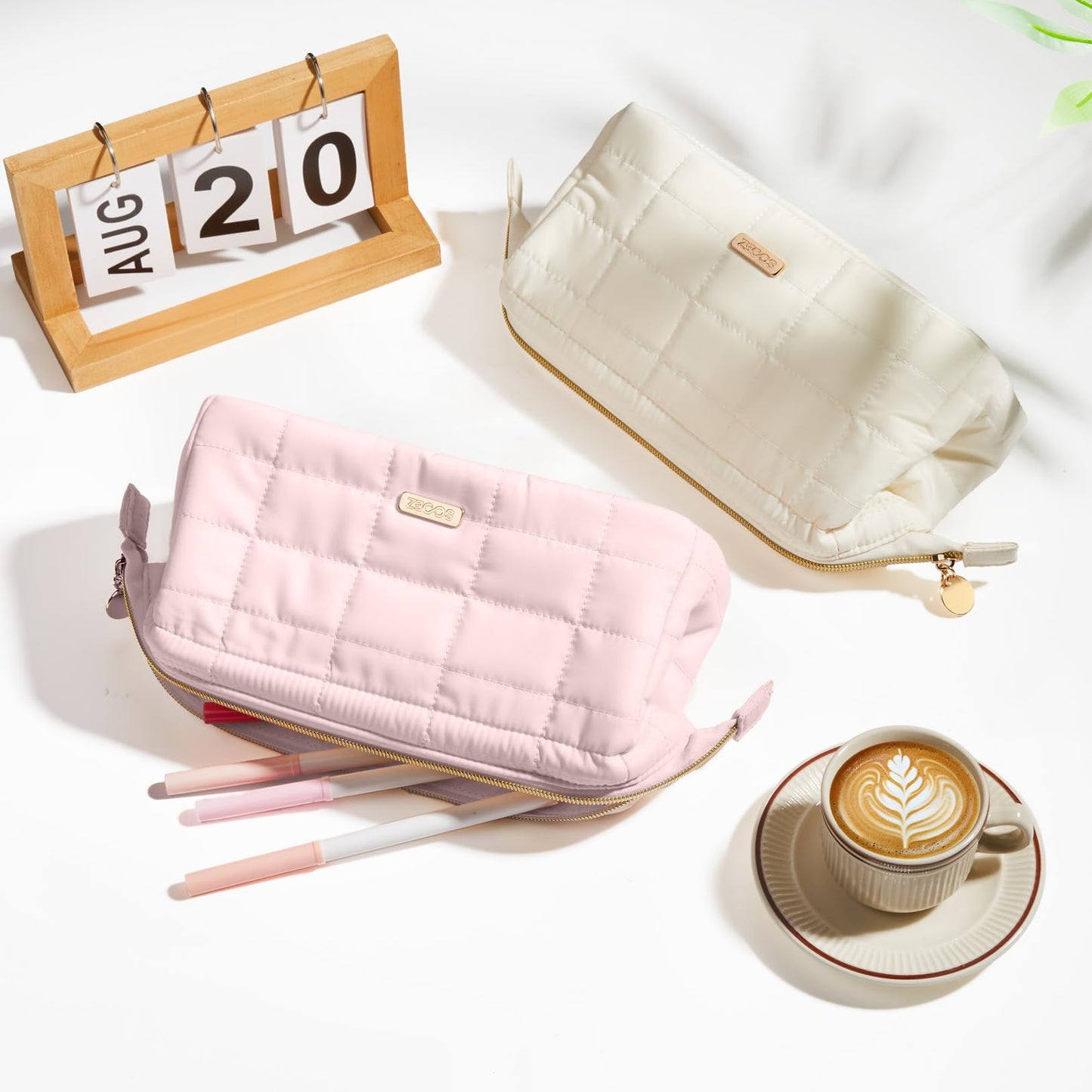 Sooez Large Pencil Case Pouch, Soft Pencil Bag with Zipper, Pen Bag Wide Opening, School Supplies Cute Pencil Case for Girls Boy Men Women, Soft Purple