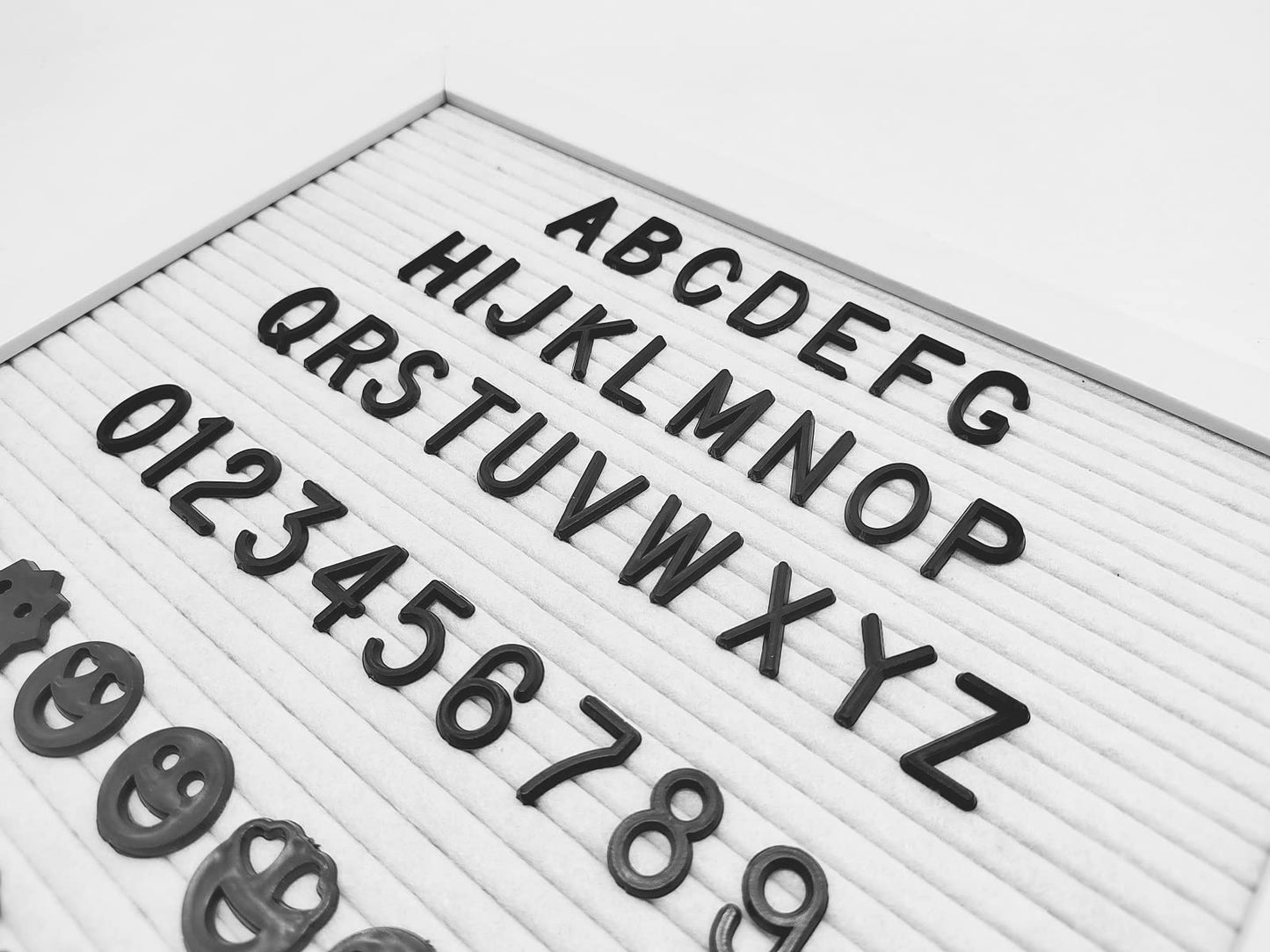 G GAMIT Felt Letter Board Letters Set, Pre-Cut 340pcs 7/8 inch(0.875") Black Letters Only(No Board Included)